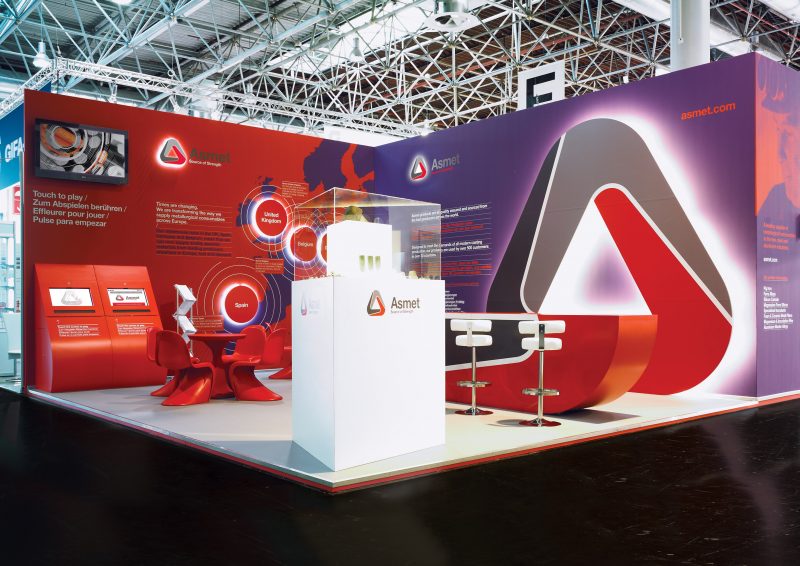 Exhibition stand design for Asmet at the GIFA show