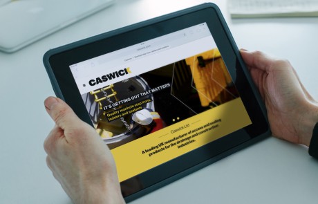 Website development project on iPad for Caswick Ltd