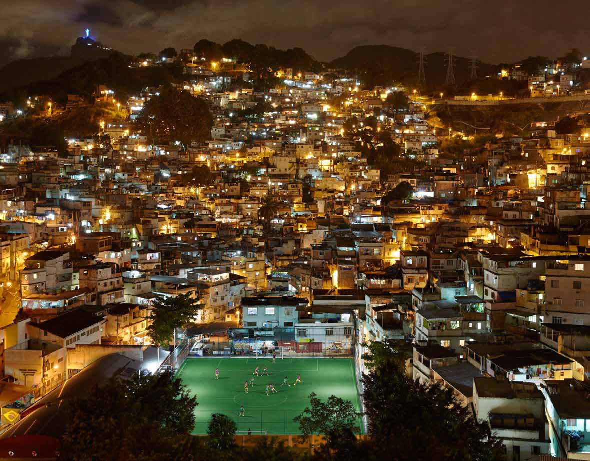 Pavegen football pitch in a Rio favela