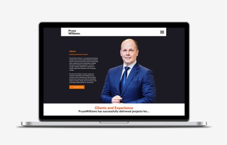 Website design and build for PryceWilliams. Created by HERRON + CO.