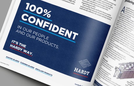Hardy advert in leather trade magazine